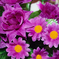 искусственные цветы подставка ромашка-роза цвета сиреневый 8