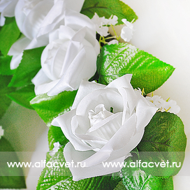 искусственные цветы сердце свадебное цвета белый 6